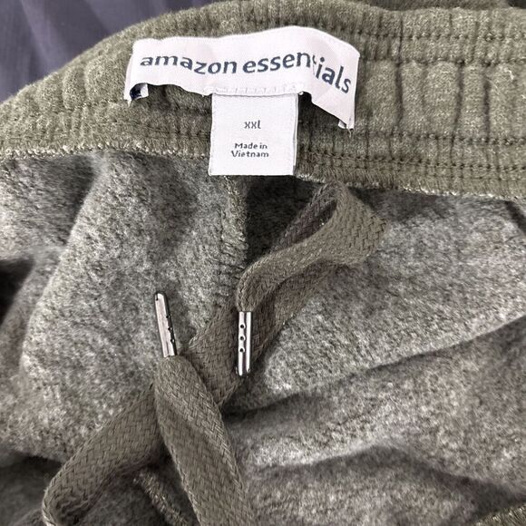 Amazon Essentials Men's Green Fleece Sweatpants Size XXL New Wide Leg Heavy Wtg - Picture 6 of 10